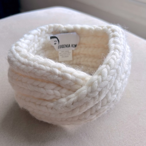 Eugenia Kim Lula Chunky Knit Turban/Headband In Cream - Picture 1 of 6